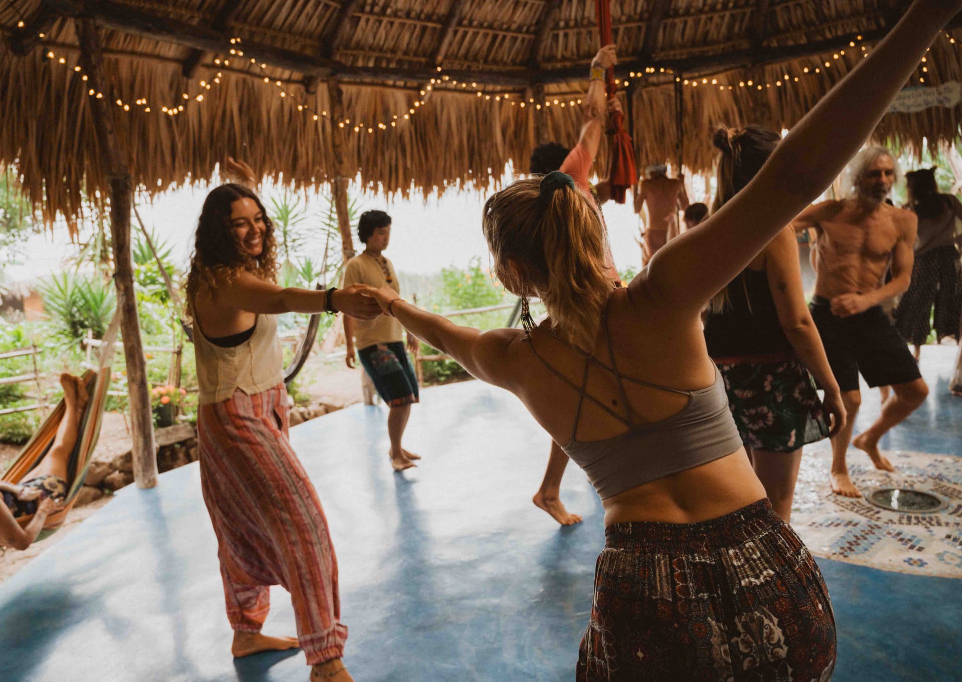 Dancing in Jaguar Hall during a HeartSong night